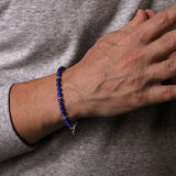 Men's Lapis Beaded Bracelet