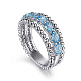 Bujukan Blue Topaz Stackable Ring