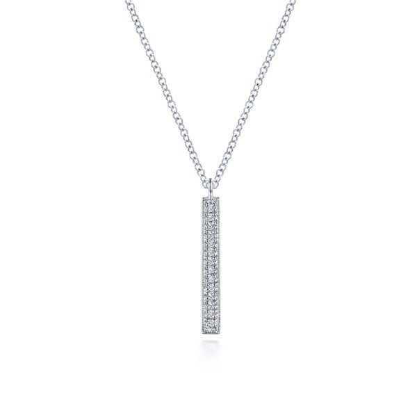 Diamond Vertical Drop Pendant Necklace