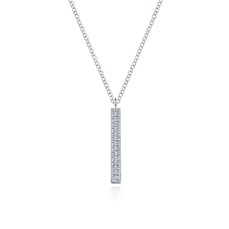 Diamond Vertical Drop Pendant Necklace