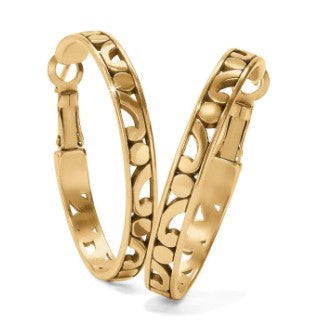 Brighton Contempo Gold Medium Hoop Earrings