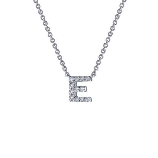 Letter E Pendant Necklace