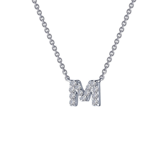 Letter M Pendant Necklace