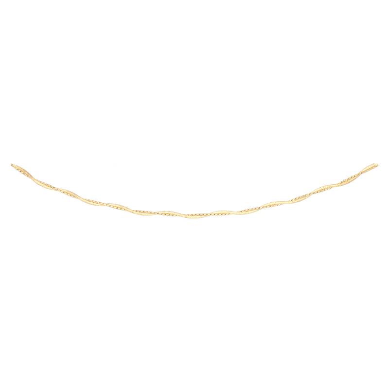 14K Yellow Gold Twist Omega Necklace
