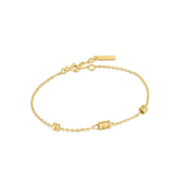 Gold Plated Smooth Twist Chain Bracelet