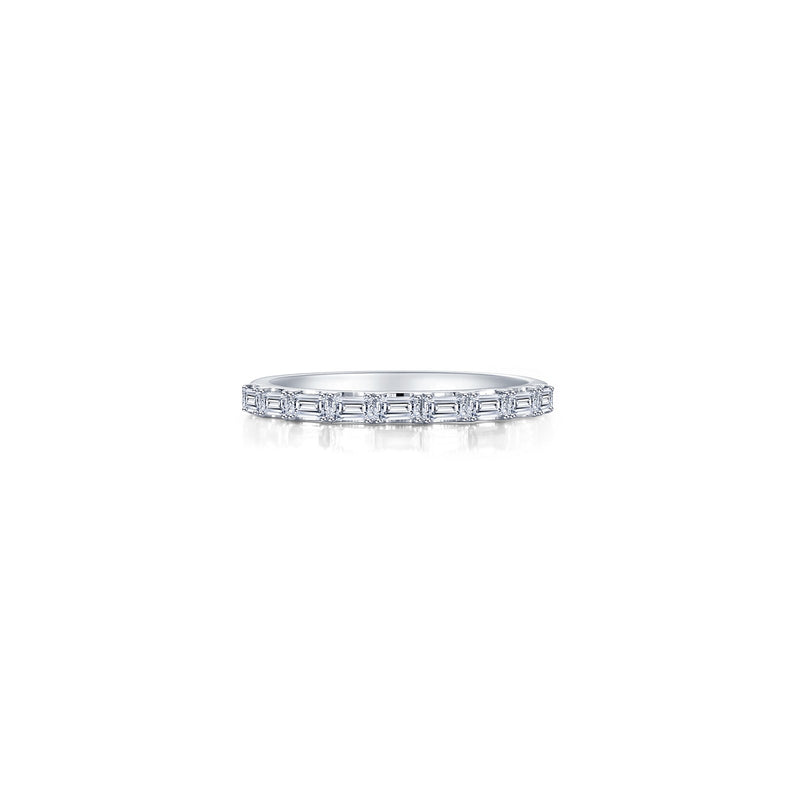 Baguette Half-Eternity Band