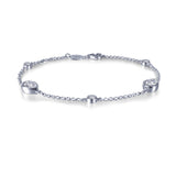 Pear And Round Station Bracelet