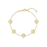 Gold Clover Motif Bracelet