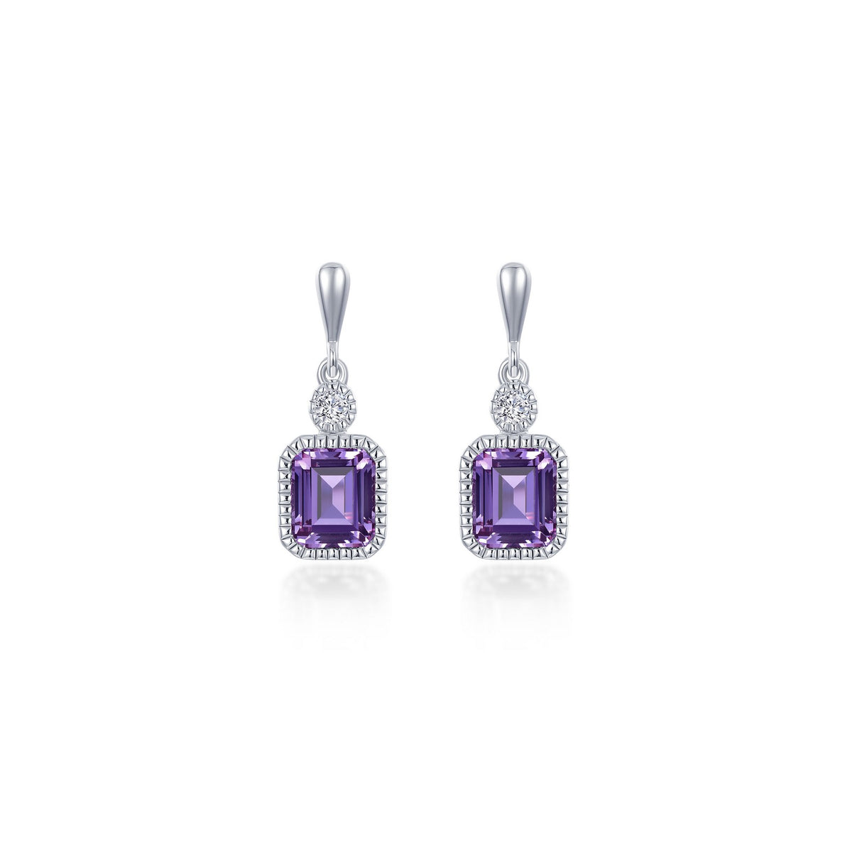 February Birthstone Dangle Earrings