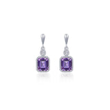 February Birthstone Dangle Earrings