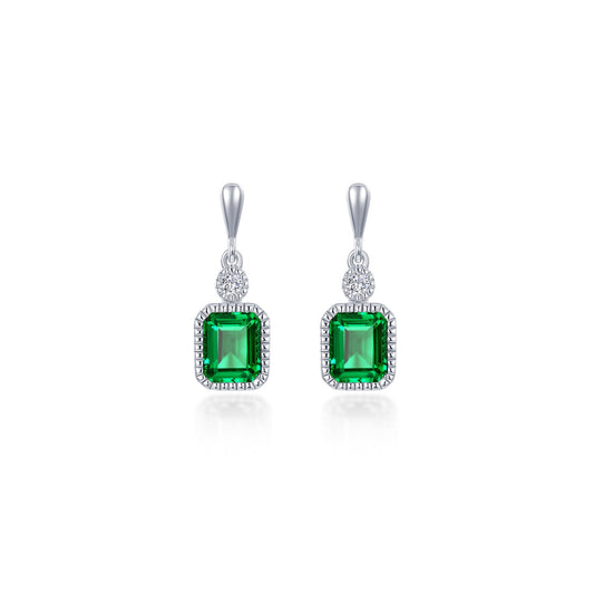 May Birthstone Dangle Earrings