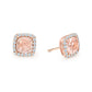 Cushion Halo Stud Earrings