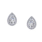 Pear Halo Stud Earrings