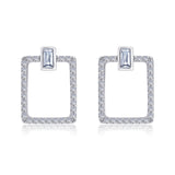 Open Rectangle Drop Earrings