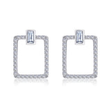 Open Rectangle Drop Earrings