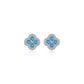 0.8 CTW Halo Stud Earrings