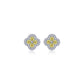 0.8 CTW Halo Stud Earrings