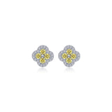 0.8 CTW Halo Stud Earrings