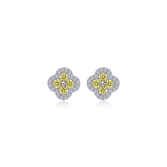 0.8 CTW Halo Stud Earrings