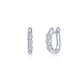 3 Stone Huggie Earrings 1.0 CTW