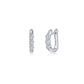 1.0 CTW 3-Stone Huggie Hoop Ea