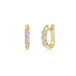 1.5 CTW 3-Stone Huggie Hoop Ea