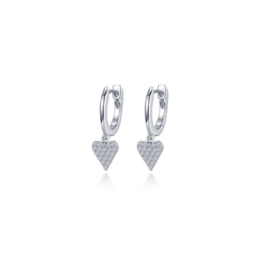 Mini Dangling Heart Huggie Ear