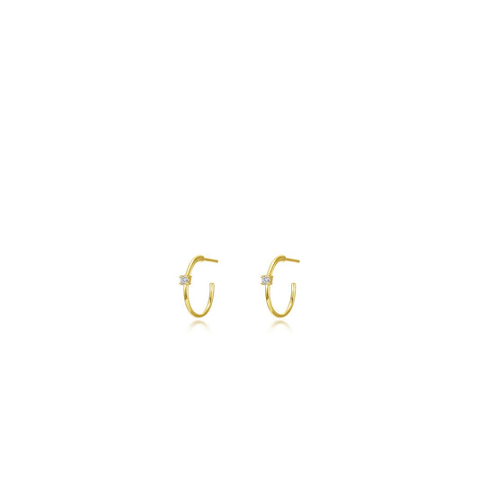 10mm High Polised Hoop Earring
