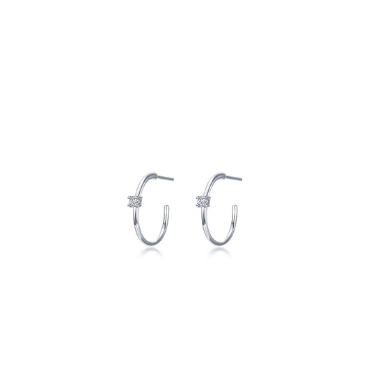 15mm High Polised Hoop Earring