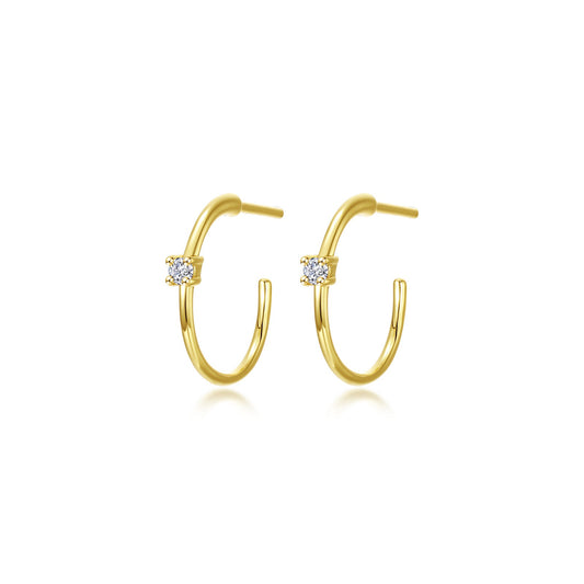 25mm High Polised Hoop Earring