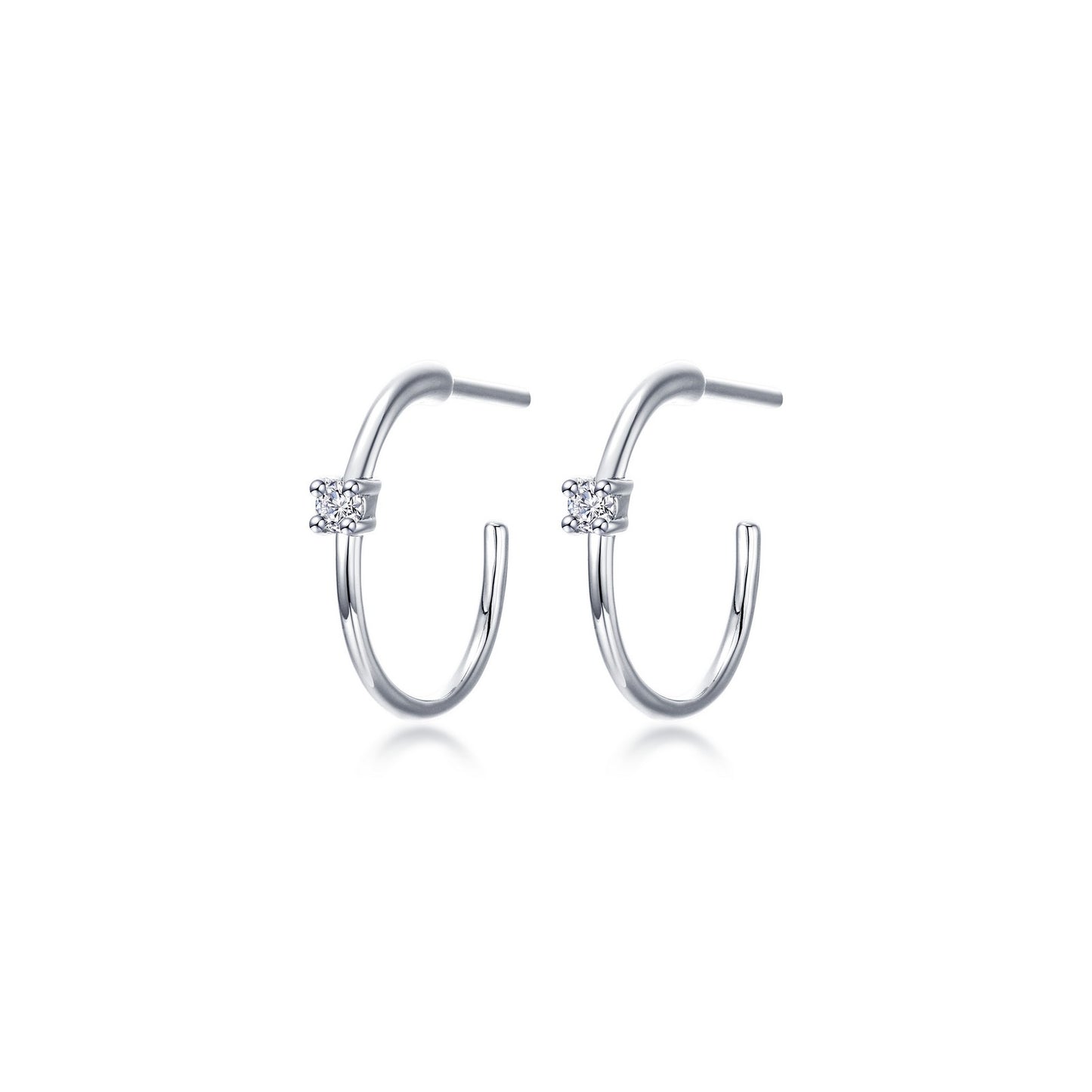 25mm High Polised Hoop Earring