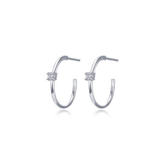 25mm High Polised Hoop Earring