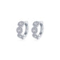 Trinity Halo Huggie Earrings