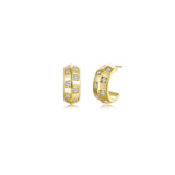Barrel Beat Huggie Earrings
