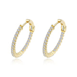 Simulated Diamond Hoop Earrings