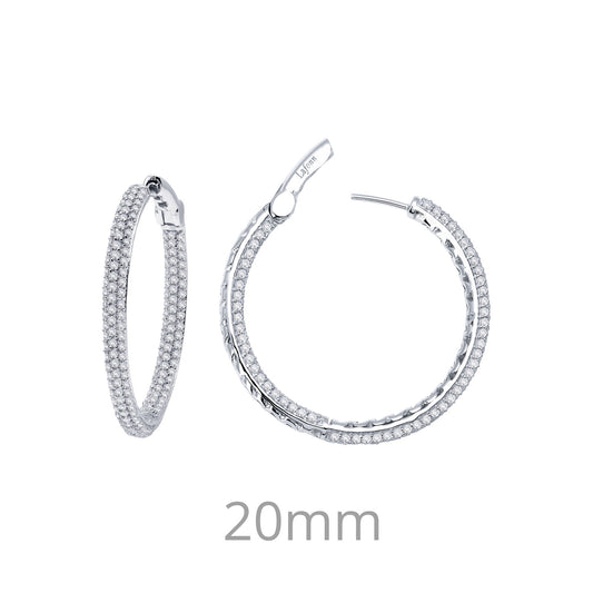 Simulated Diamond Hoop Earrings