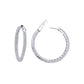 Simulated Diamond Hoop Earrings