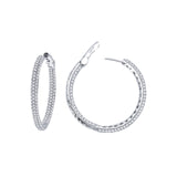 Simulated Diamond Hoop Earrings
