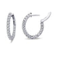 Oval Shaped Inside out Hoop Earrings