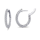 Oval Shaped Inside out Hoop Earrings