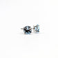 14K White Gold Aquamarine Earrings