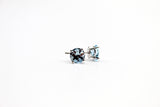 14K White Gold Aquamarine Earrings