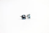 14K White Gold Aquamarine Earrings