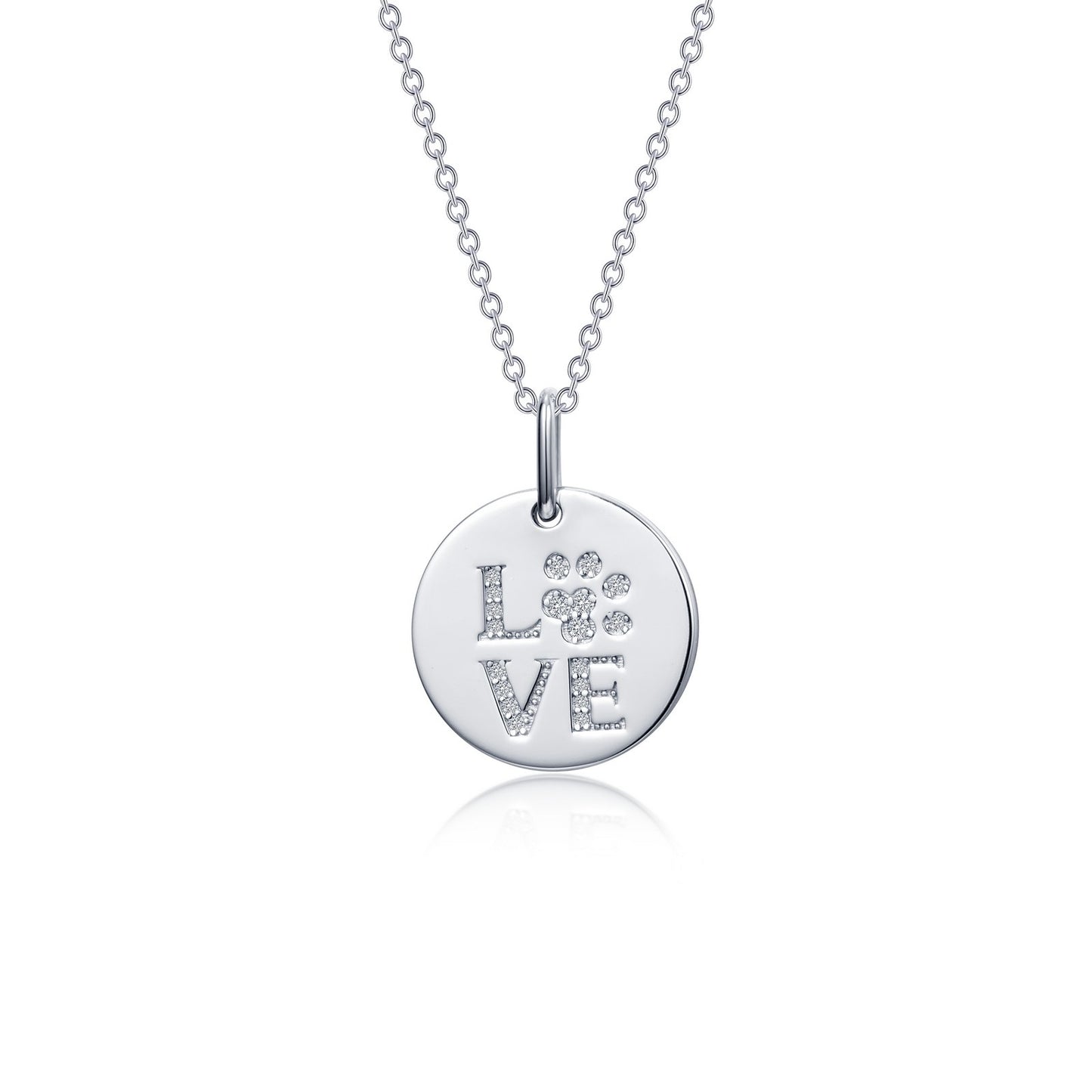 LOVE Paw Print Necklace