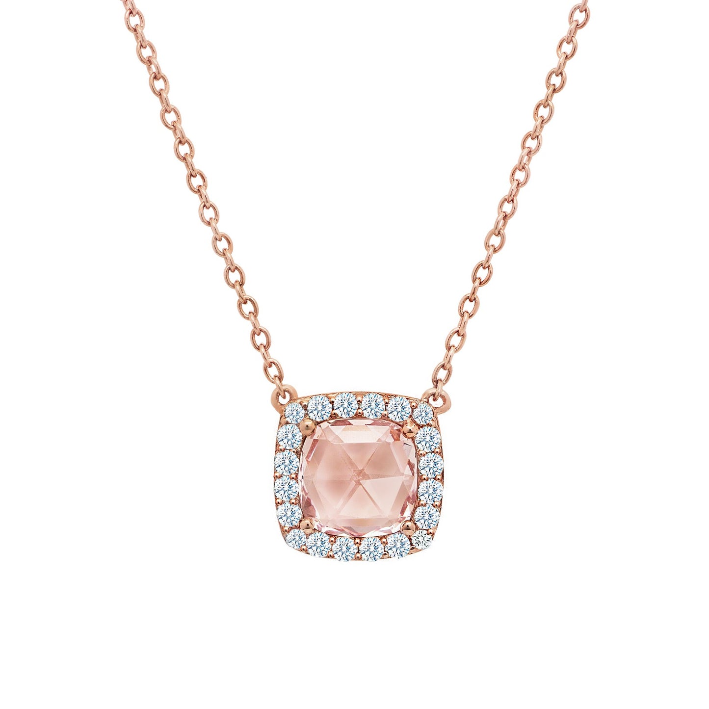 Cushion Halo Necklace