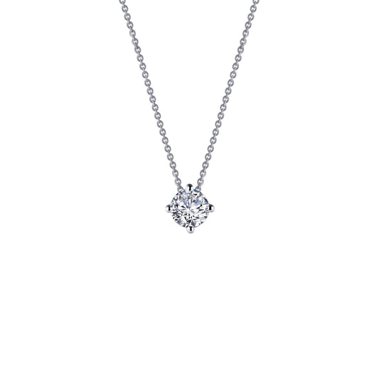 Simulated Diamond Solitaire Necklace