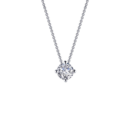 Simulated Diamond Solitaire Necklace