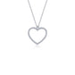 0.79 CTW Pave Open Heart Neckl