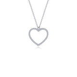 0.79 CTW Pave Open Heart Neckl