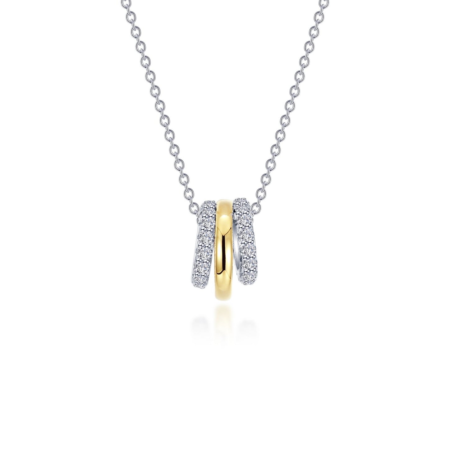 Two-tone Tube Charm on Chain N